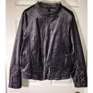 Torrid Moto Jacket Purple / Lavender Velvet Size 1
